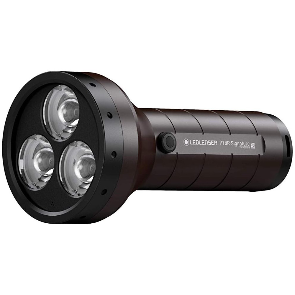 Ledlenser P18R Signature - Výkonná dobíjecí LED svítilna s třemi LED diodami, velmi světlým světlem 4500 lm a dosahem až 720 m