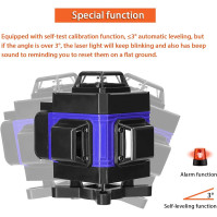 Multifunkční 4D laserový 16řádkový samonivelační stroj USB dobíjecí lithiová baterie s 1,2m 3cestným výškově nastaviteln