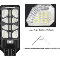 BAKAJI Venkovní LED pouliční lampa 120W Soumrak se solárním panelem Bílé světlo 8000K Ultra jasné Stmívatelné 1200LM