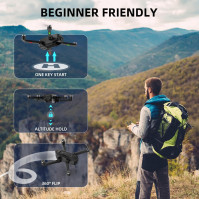 HANNVIW H330 dron s kamerou 4K HD, 5G WiFi FPV dron pro dospělé začátečníky děti, bezkartáčový motor