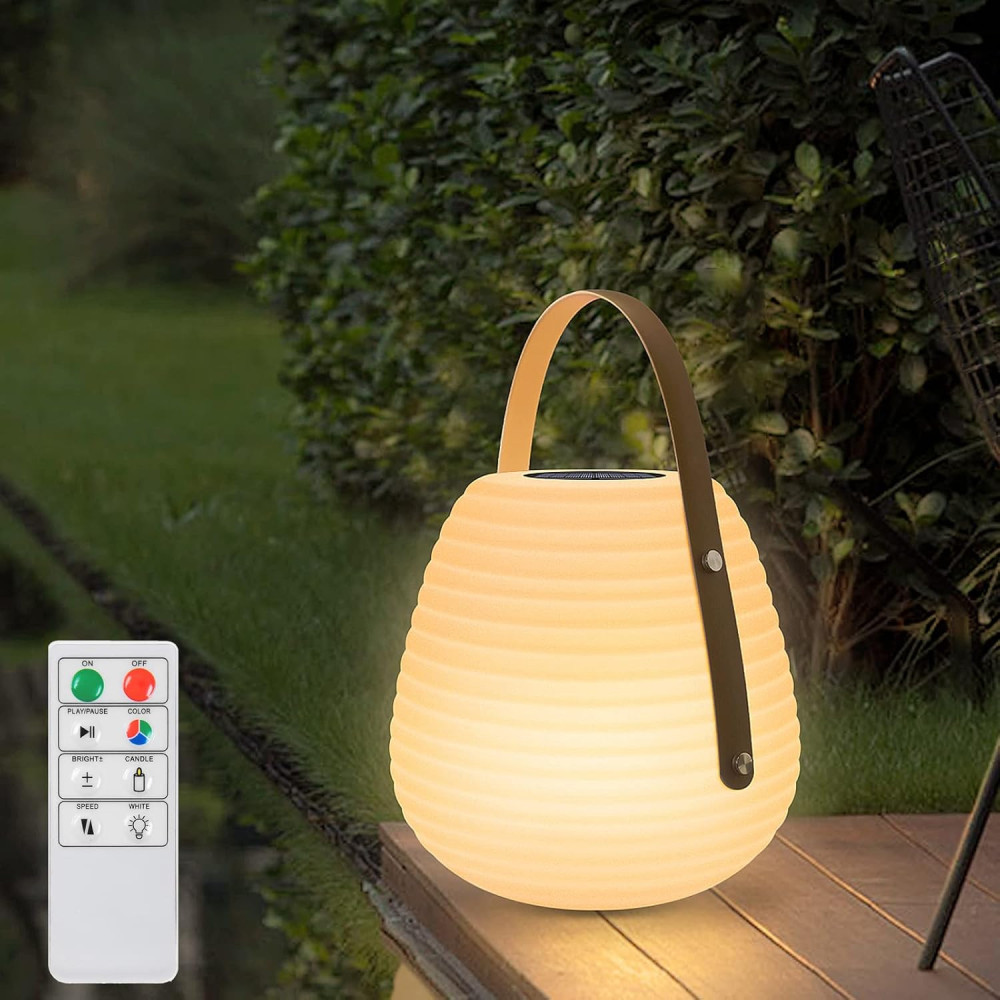 Solární stolní lampa venkovní vodotěsná stolní lampa bezdrátově dobíjecí USB LED stolní lampa s akumulátorem stmívání