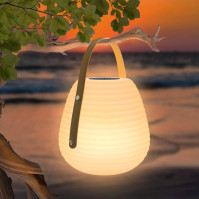 Solární stolní lampa venkovní vodotěsná stolní lampa bezdrátově dobíjecí USB LED stolní lampa s akumulátorem stmívání