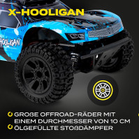 Overmax X-Hooligan Dálkově ovládané auto s 2 bateriemi Monster Truck RC Rychlost až 50 km/h Dosah až 100 metrů 4x4 trakce