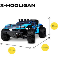 Overmax X-Hooligan Dálkově ovládané auto s 2 bateriemi Monster Truck RC Rychlost až 50 km/h Dosah až 100 metrů 4x4 trakce