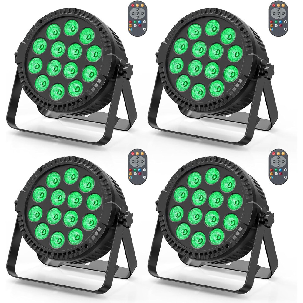 4 ks světelných efektů, 84 W RGBW LED parová světla s DMX512 4/8 kanálovými 7 režimy světelných efektů s bezdrátovým DO