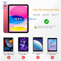 Fintie Klávesnice s obalem pro iPad 10. generace 2022, obal pro iPad 10. generaci s magneticky odpojitelnou německou kláv.