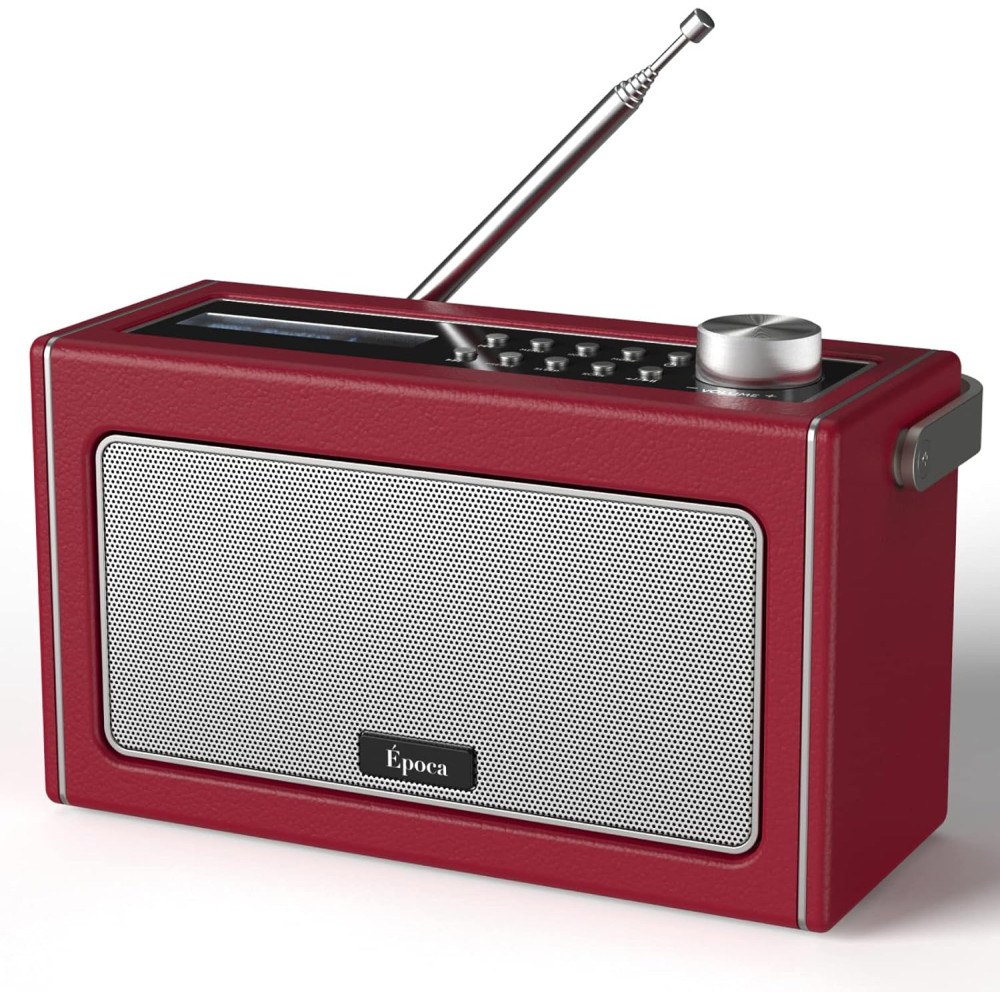 DAB/DAB Plus rádio/FM rádio s Bluetooth, přenosné digitální rádio retro Bluetooth rádio s dobíjecí baterií pro až 15 hod.