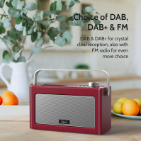 DAB/DAB Plus rádio/FM rádio s Bluetooth, přenosné digitální rádio retro Bluetooth rádio s dobíjecí baterií pro až 15 hod.