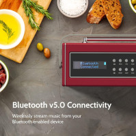 DAB/DAB Plus rádio/FM rádio s Bluetooth, přenosné digitální rádio retro Bluetooth rádio s dobíjecí baterií pro až 15 hod.