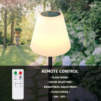 Solární stojací lampa Venkovní 4cestná výškově nastavitelná stojací lampa se světelným senzorem Stmívatelná stojací lampa