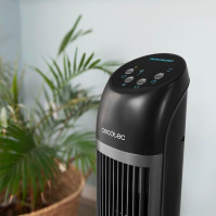 Věžový ventilátor Cecotec s dálkovým ovládáním a časovačem EnergySilence 7050 SkyLine Control. 45 W, výška 33", měděný motor, 3