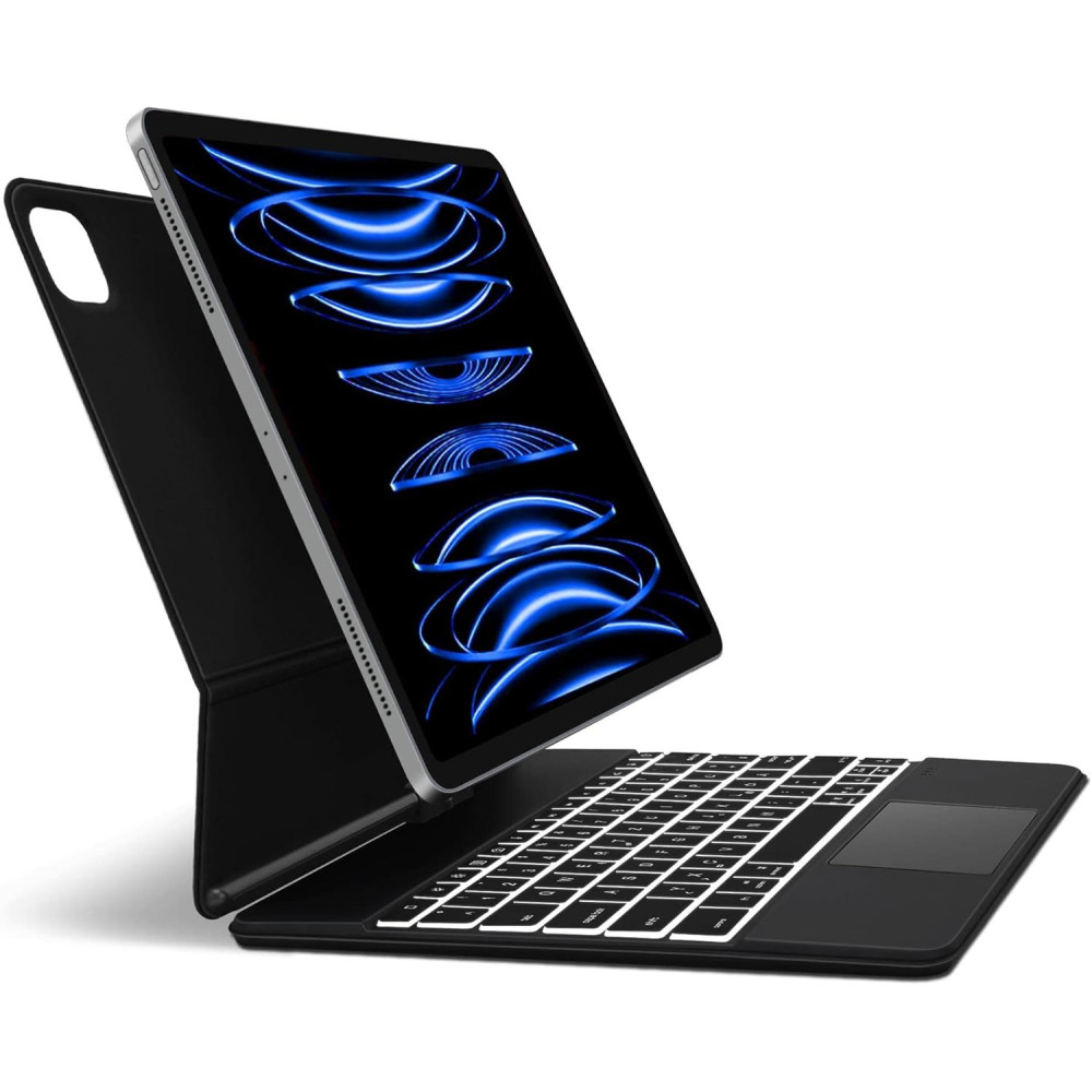 JADEMALL Magic Keyboard iPad Pro 12.9, design volně plovoucího stojanu, podsvícená klávesnice Magic Keyboard s klávesový