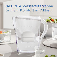 BRITA Vodní filtr Marella bílá (2,4l) včetně 3x MAXTRA PRO All-in-1 kartuše - Filtr pro snížení obsahu vápna, chloru