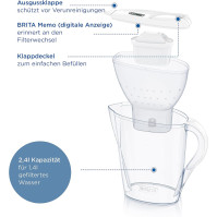 BRITA Vodní filtr Marella bílá (2,4l) včetně 3x MAXTRA PRO All-in-1 kartuše - Filtr pro snížení obsahu vápna, chloru