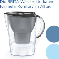 BRITA Vodní filtr Marella grafitová (2,4l) včetně 3x MAXTRA PRO All-in-1 kartuše - Filtr pro snížení obsahu vápna, chloru