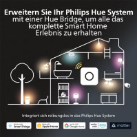 Stolní lampa Philips Hue Go Smart [Downlight - Černá] s bílým a barevným LED osvětlením a funkcí Bluetooth