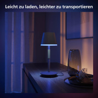 Stolní lampa Philips Hue Go Smart [Downlight - Černá] s bílým a barevným LED osvětlením a funkcí Bluetooth