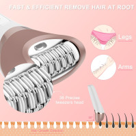 Solimpia Epilátor pro ženy Elektrický dámský holič Raozr na oholení břicha, bikin, těla a obličeje, nohy a podpaží