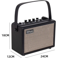 Coolmusic 15G kytarový zesilovač, přenosný bluetooth kytarový zesilovač, 2v1 kytarový zesilovač, vhodný pro elektrickou