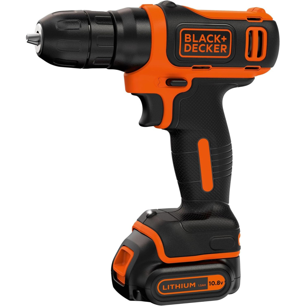 Ultrakompaktní vrtačka Black+Decker Li-Ion (malý akumulátorový šroubovák s ergonomickou měkkou rukojetí a LED pracovním světlem