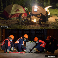 OUSIDE Přenosná LED pracovní svítilna, dobíjecí svítilna pro staveništní osvětlení, opravy, výpadek energie, kempování