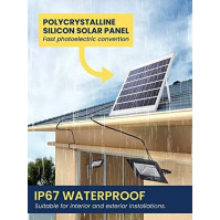 Vicyol S&D Sluneční projektový reflektor LED, venkovní solární světlo 500W, bezpečnostní osvětlení IP67 4000K, 1600 LED