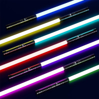 GFACHNT Espada Laser LED-RGB Lightsaber - Sable de luz s LED osvětlením v 7 barvách, hračka s kovovým rukojetí