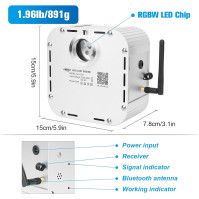 CHINLY Bluetooth 32W RGBW Twinkle LED Fiber Optic Hvězdicová stropní světla Sada APP/Dálkové ovládání 1000cs*0,75mm*5m