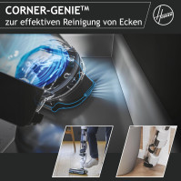 Bezdrátový vysavač HOOVER HFX s LED, vysává až 60 minut, bezdrátový vysavač s CORNER GENIE™ pro čištění rohů a hran