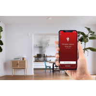 Bosch Smart Home detektor kouře II s funkcí aplikace, kompatibilní s Apple HomeKit.