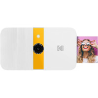 KODAK Smile Instant Print digitální fotoaparát (bílý/žlutý) s měkkým pouzdrem