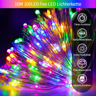 RJEDL - 2 x barvený řetěz s žárovkami, 24 m, 200 LED světélek