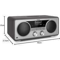 TechniSat DIGITRADIO 602 - Kompaktní Hi-Fi systém s 70 wattovým 2.1 reproduktorovým systémem (stereo hudební centrum)