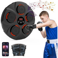 Hudební box, Inteligentní elektronický boxerský stroj nástěnný s LED světlem, Elektronický boxer s Bluetooth s boxerskými ruk.