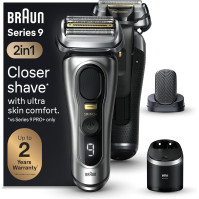 Braun Series 9 Pro+ holicí strojek pro muže, elektrický holicí strojek s 5 holicími prvky, nástavcem ProComfort, 2v1