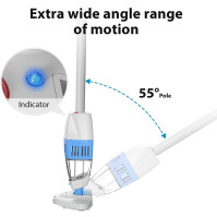 WYBOT bazénový vysavač, 60minutový bazénový vysavač, s teleskopickou tyčí, třemi kolečky, LED indikátory, výkonné sání ideální p