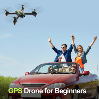 Loolinn | GPS Drone - GPS automatický návrat, GPS funkce Follow Me, Full HD kamera 1080P, 32 minut letový čas, dvě baterie