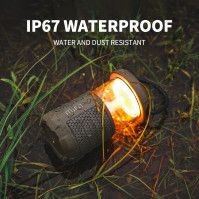 MIFA WildCamping Bluetooth reproduktor, LED lampa, stanová lampa, Bluetooth 5.3 kompatibilní, 20 W/DSP zpracování, IP67