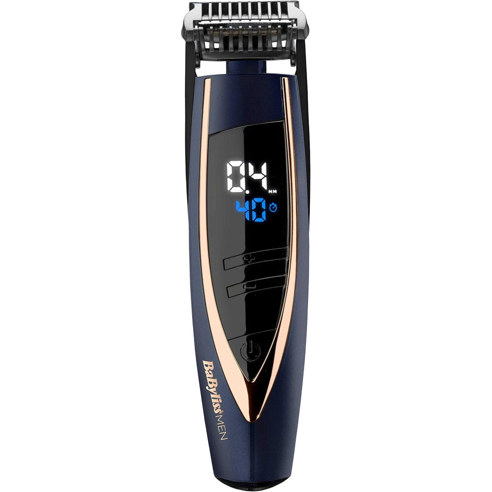 BaByliss Men I-Stubble zastřihovač vousů s digitálním displejem pro pohodlné používání E879E