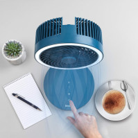 Beldray EH3413B Skládací ventilátor na stojan - USB dobíjecí, lehký, skládací přenosný stolní a stěnový ventilátor, 97 cm