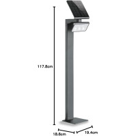 Steinel XSolar GL-S LED zahradní světlo antracit, solární světlo na cestu, pohybový senzor, teplé bílé LED světlo, baterie