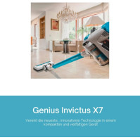 Genius Invictus X7 Akumulátorový vysavač včetně mini elektrické kartáče (14 kusů) Beztažení / bezdrátový 2v1 vysavač, 380 W