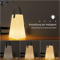 LED venkovní lampa s dálkovým ovládáním, přenosná stolní lampa pro venkovní použití se 8 barvami, USB dobíjecí, vodotěsná