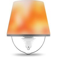 REV LAMPRUSCO FLAME bateriová lampa na láhev - bezdrátová stolní lampa 130lm 2W 4000mAh - s funkcí stmívání, režimem svícení