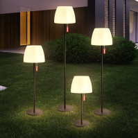 Solární stojací lampa Outdoor Zahrada Stmívatelná Akumulátor Stojací lampa Nabíjecí USB, LED stojací lampa bezdrátová