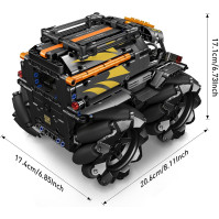 Mould King 20017 technologický model off-road vozidla, 617 dílků dálkově ovládaných stavebnic pro dospělé a děti, s DO