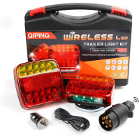 Qiping Bezdrátová Zadní Světla pro Přívěsy - Magnetická 12V tažná deska LED zadní lampy pro auto, náklaďák, karavan