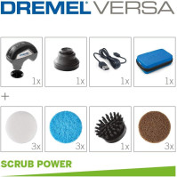 Dremel Versa PC10 High-Speed Power Cleaner Kit, bezdrátový čisticí nástroj/otáčivý kartáč s 9 víceúčelovými čisticími