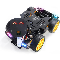 FREENOVE 4WD auta Kit pro ESP32-WROVER (součástí) (kompatibilní s Arduino IDE), kamera, matice s výrazy, vyhýbání překážkám