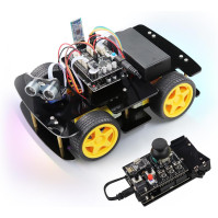 FREENOVE 4WD Car Kit with RF Remote - Sada na vzdálené ovládání 4WD, kompatibilní s Arduino IDE, s funkcemi sledování